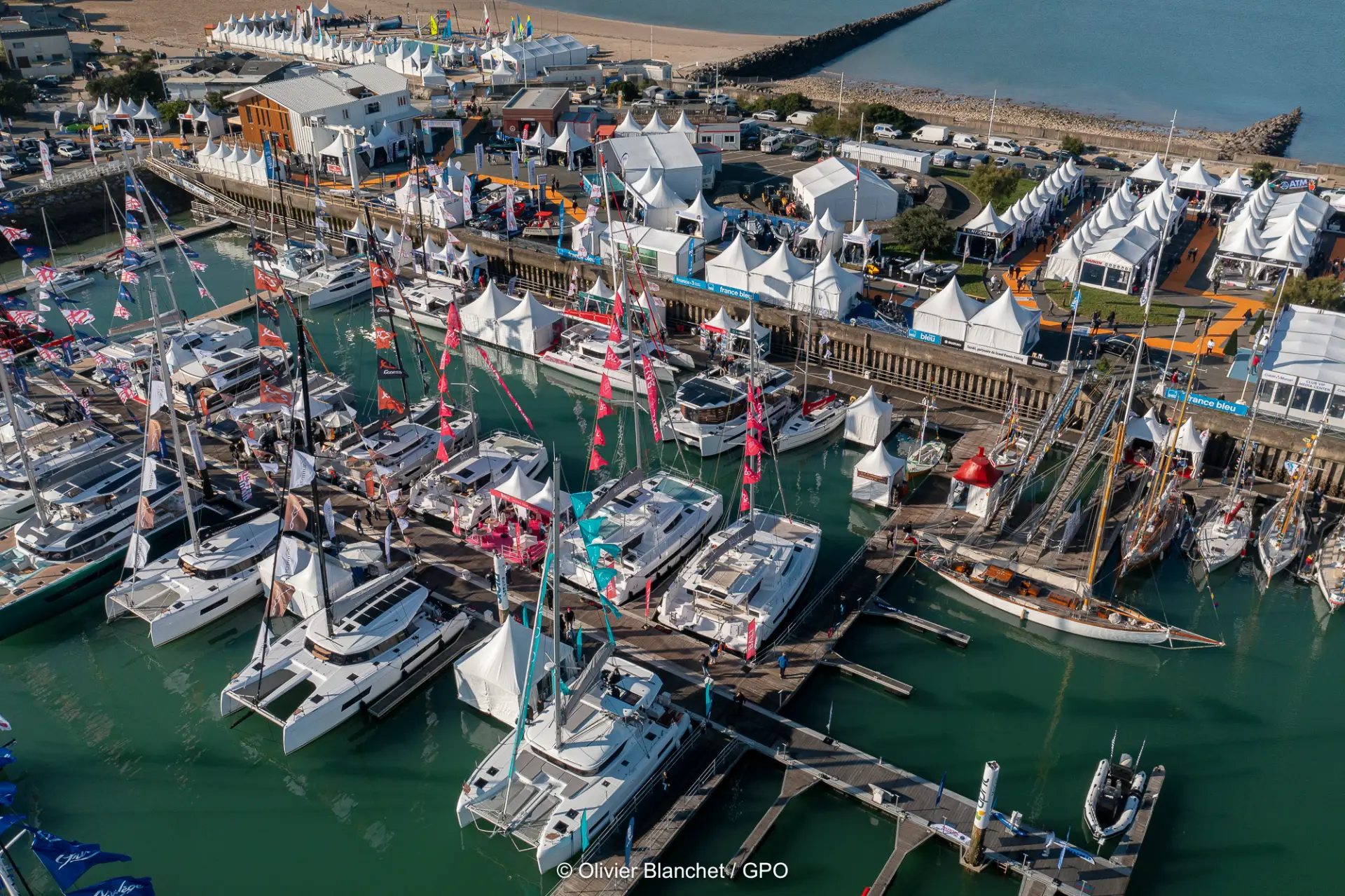 Vue aérienne Grand Pavois La Rochelle 2024 exposants