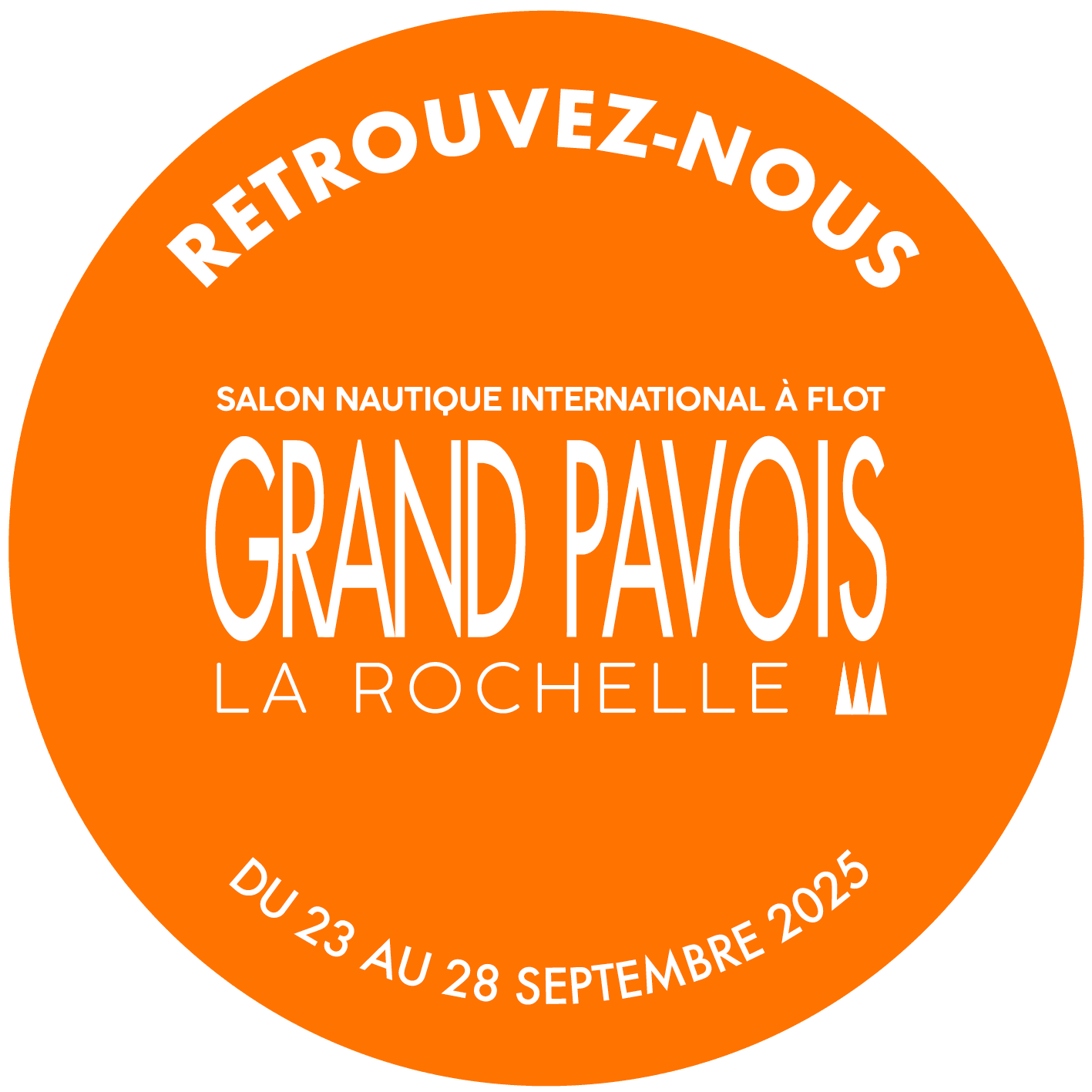 Patch exposant - Retrouvez-nous - Grand Pavois La Rochelle Patch exposant - Retrouvez-nous - Grand Pavois La Rochelle