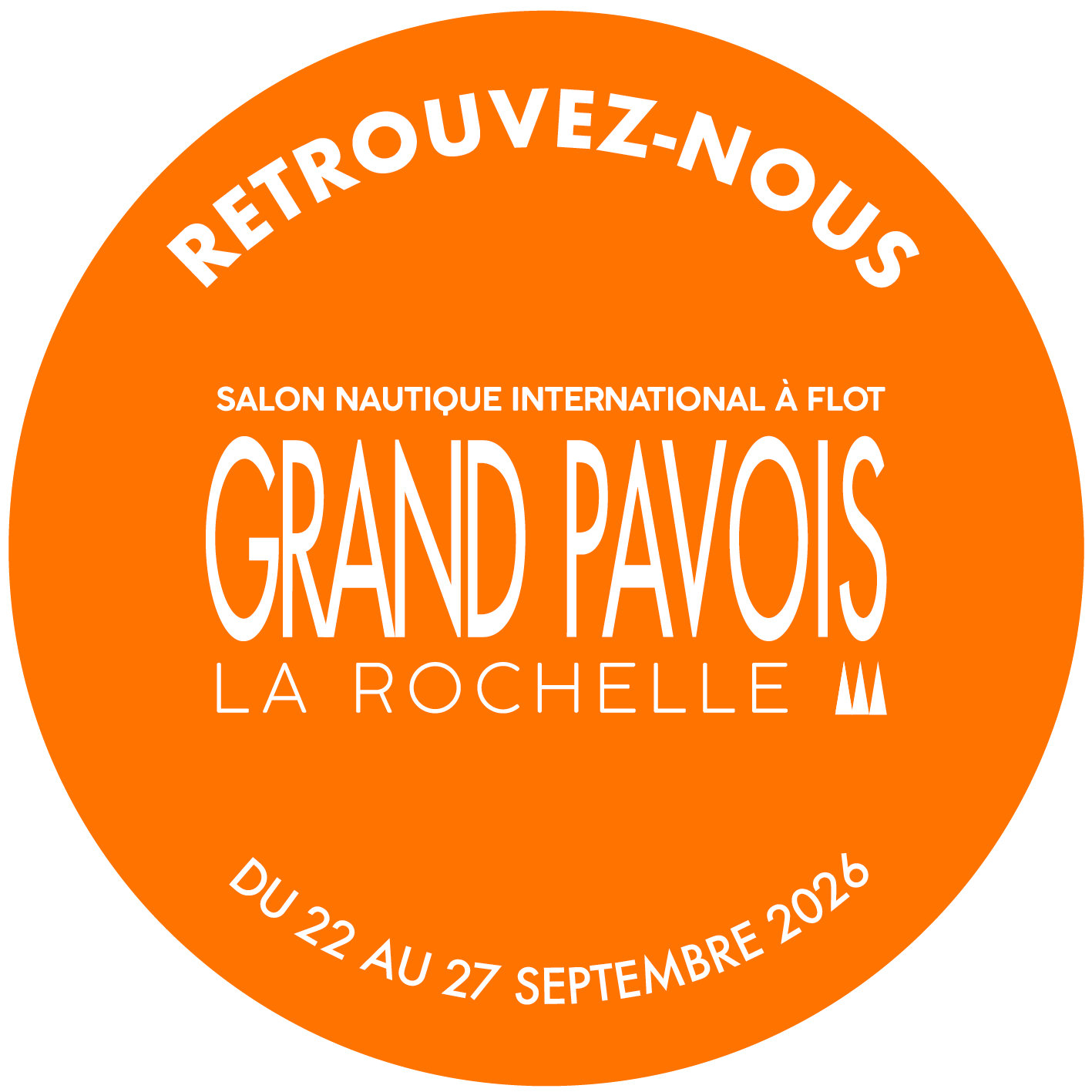 Patch exposant - Retrouvez-nous - Grand Pavois La Rochelle